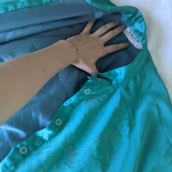 VINTAGE turquoise, button up - Picture 4 of 5
